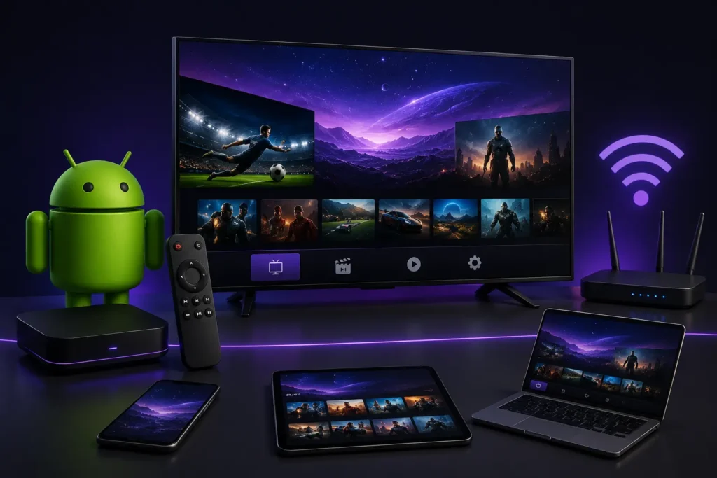 تحسين جودة IPTV على Android TV مع اتصال إنترنت مستقر وأجهزة متعددة