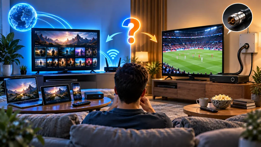 اختيار IPTV أو التلفزيون بالكابل حسب احتياجات المشاهدة
